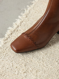 French Square Toe Stretch Boots