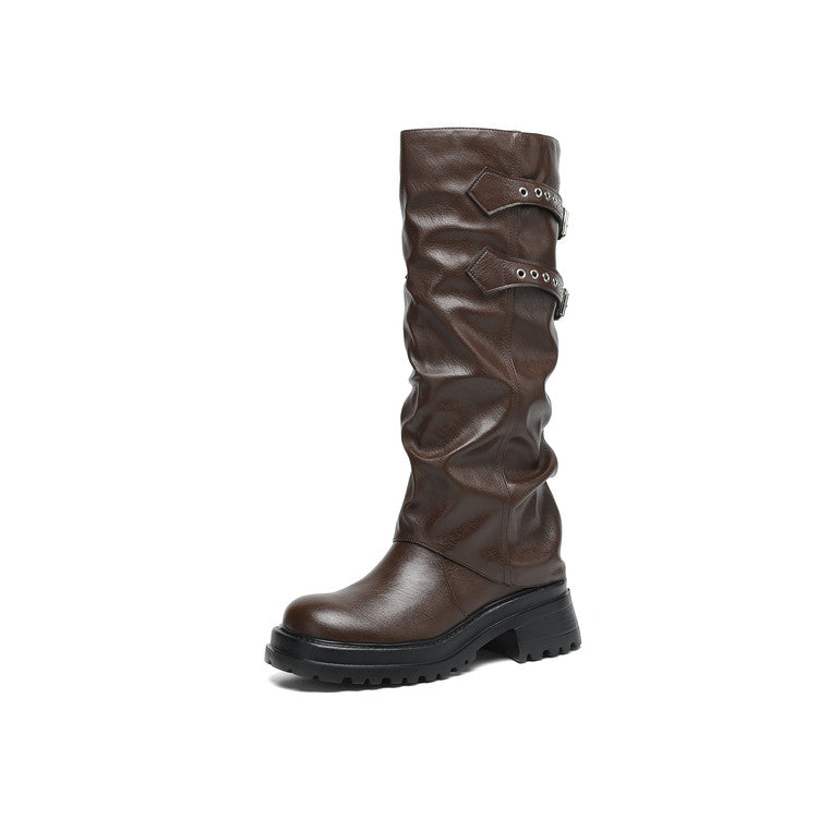 Women's Slouchy Stacked Knee - High Boots
