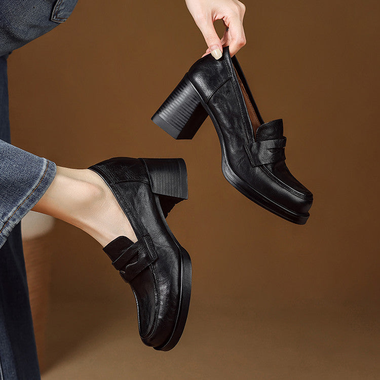 Retro Versatile Commuter Leather Shoes