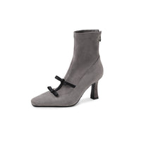 French Bow High - Heel Slim Boots