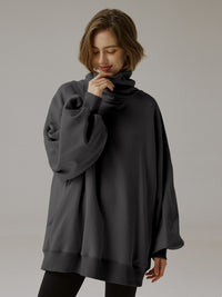 Whisper Oversized Turtleneck Sweatshirt