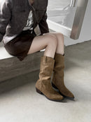 Retro Versatile Slouchy Western Cowboy Boots
