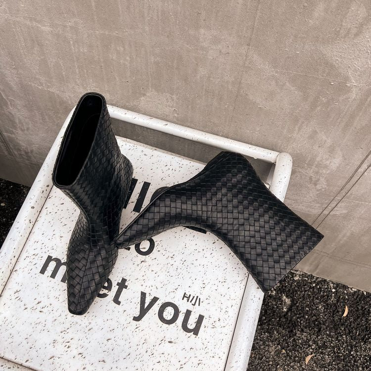 Women's Woven Mid - Calf Boots