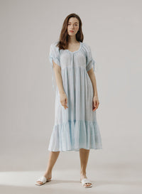 Ruffle Tiered Cotton Dress