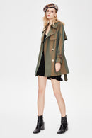 Gabardine Mid-length Trench Coat