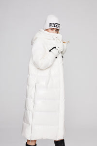 Medium-length Shiny Puffer Coat