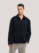 Half-Zip Cotton-Blend Pullover