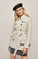 Classic Hepburn Style Trench Coat