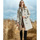 British Style Waisted Knee-length Coat
