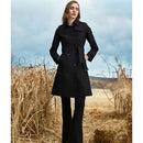British Style Waisted Knee-length Coat