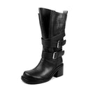 High-heeled Biker Boots