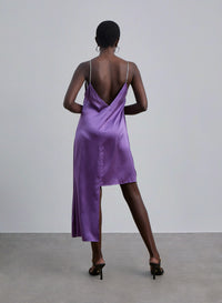 Asymmetrical Silk Slip Dress