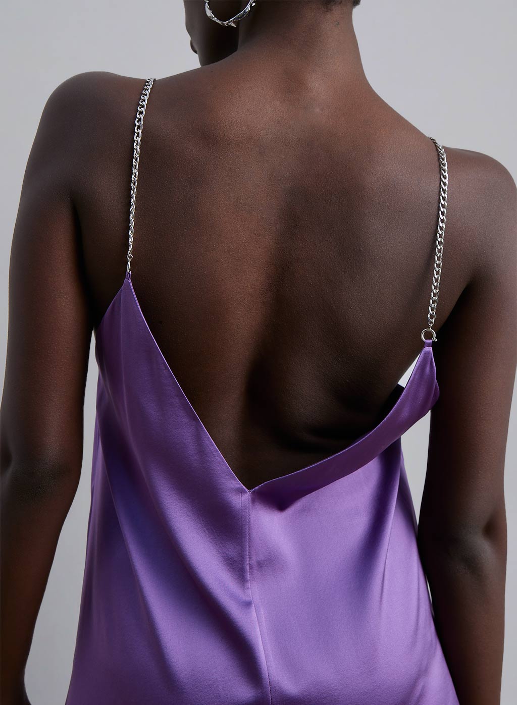 Asymmetrical Silk Slip Dress