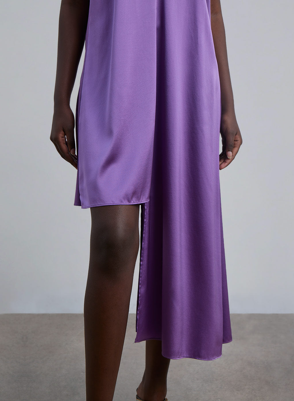 Asymmetrical Silk Slip Dress