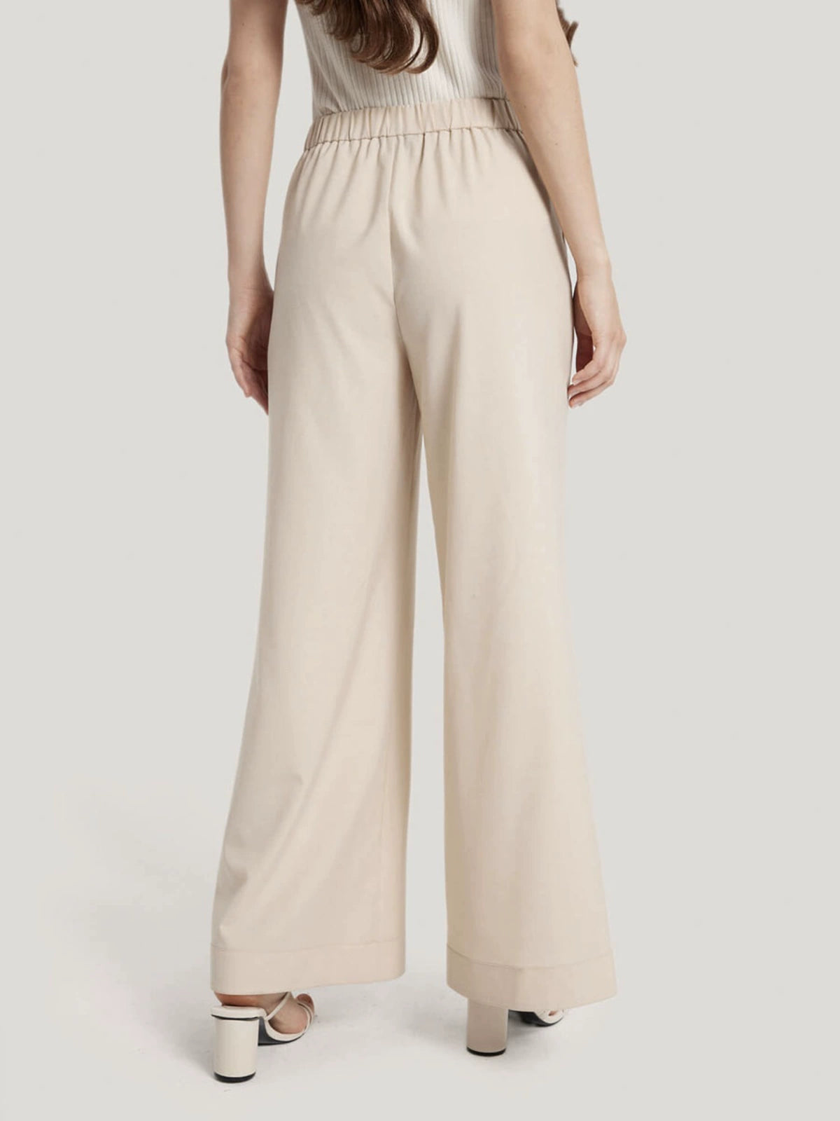 GH Wide-Leg Wool-Blend Pants