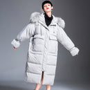 Rabbit Fur Hooded Down Jacket