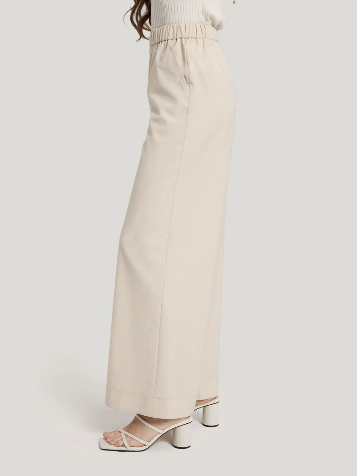 GH Wide-Leg Wool-Blend Pants