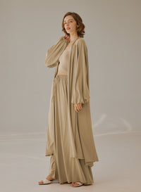 Flowy Open-Front Cardigan