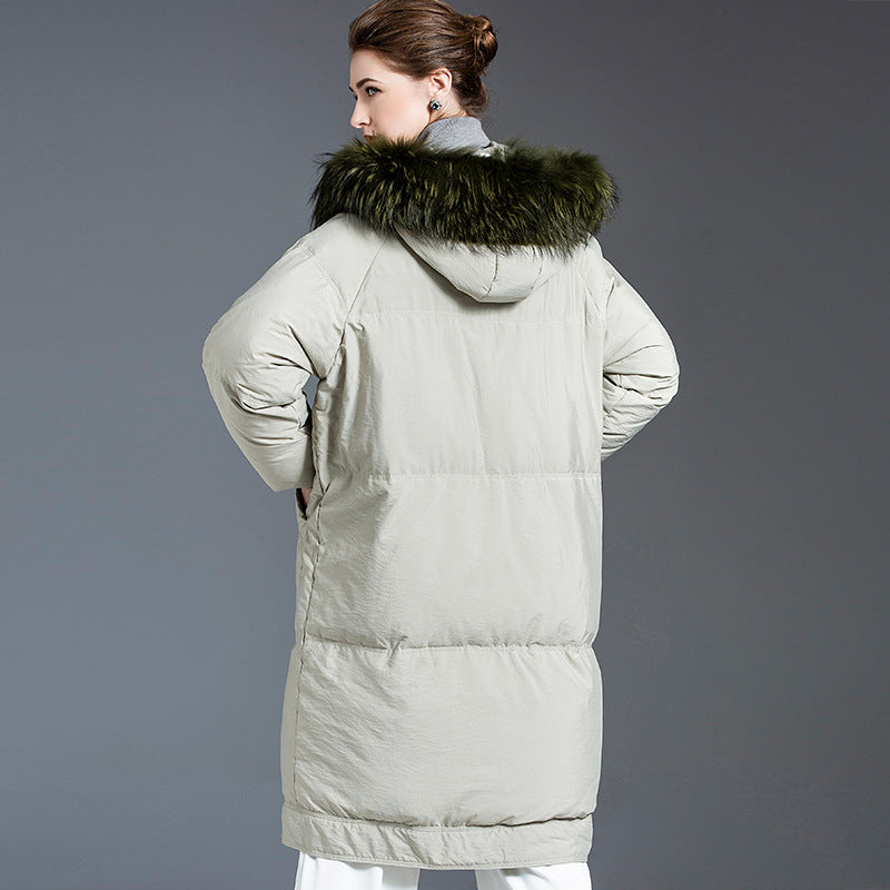 Raccoon Fur Collar Down Jacket