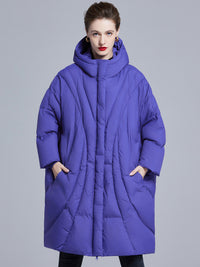 Long Puff-Style Down Jacket