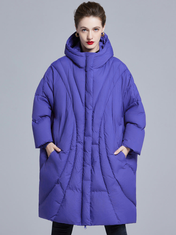 Long Puff-Style Down Jacket