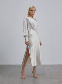 Lavender Fields Maxi Silk Dress