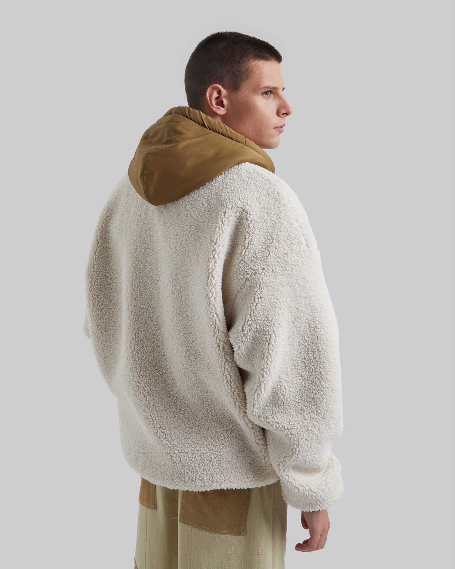 Fleece Hoodie with Half-Zipper