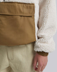 Fleece Hoodie with Half-Zipper