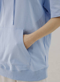 Short-Sleeved Cotton Hoodie