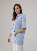 Short-Sleeved Cotton Hoodie