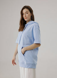 Short-Sleeved Cotton Hoodie