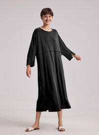 Modal Side Split Midi Dress