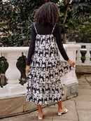 Tiered Floral-Print Dress