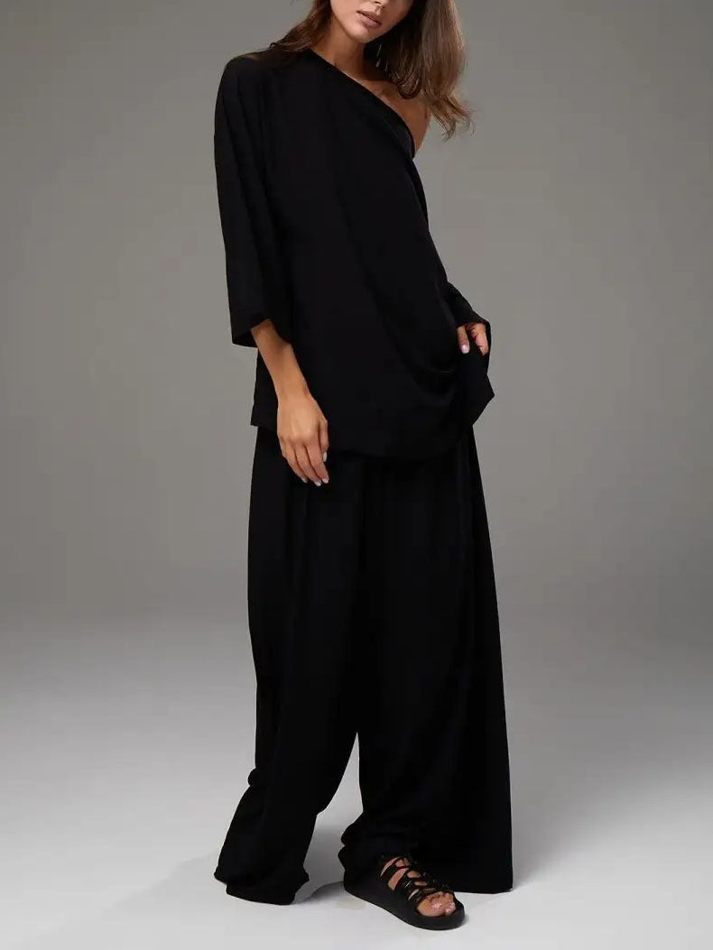 French Lazy Loose Suit