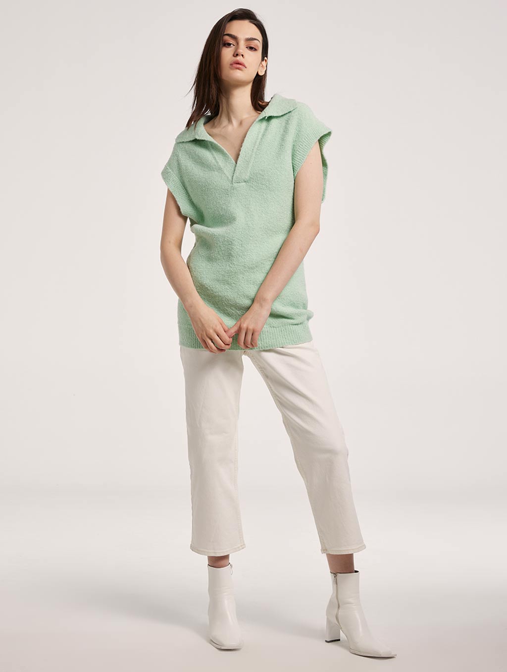 Sweater With Cap Sleeves