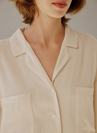 Textured Button-Down Shirt