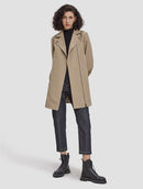 Thigh-length Belted Windbreaker