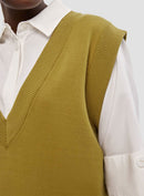 Deep V-Neck Knit Vest