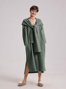 Hooded Scarf Sweatshirt Dress