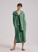 Hooded Scarf Sweatshirt Dress