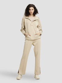 Trendy High Waist Side Slit Pants